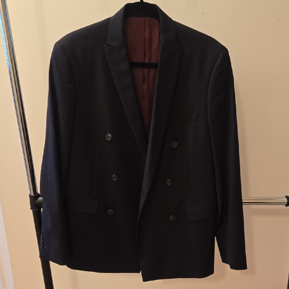 Frank & Oak Double-Breasted Black Blazer